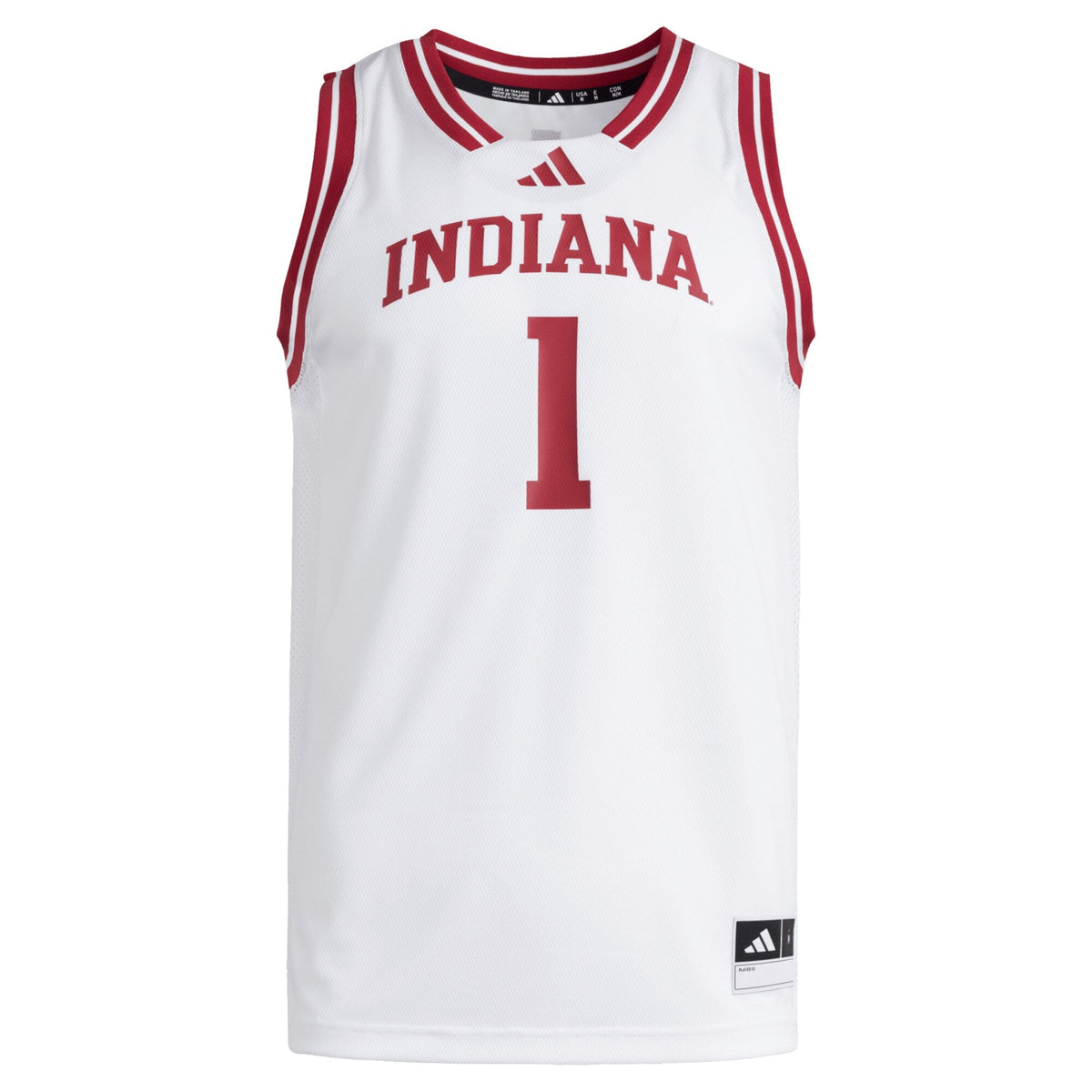#1 White Indiana Hoosiers Replica Swingman Jersey product image 3, provided for visual reference and product detail review