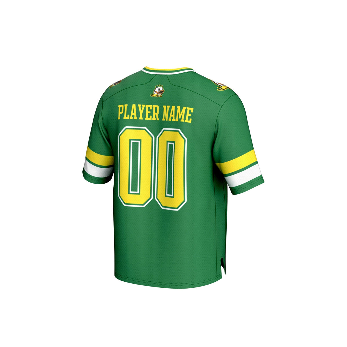 Oregon Ducks NIL Pick-A-Player Football Fashion Jersey - Green product image 4, provided for visual reference and product