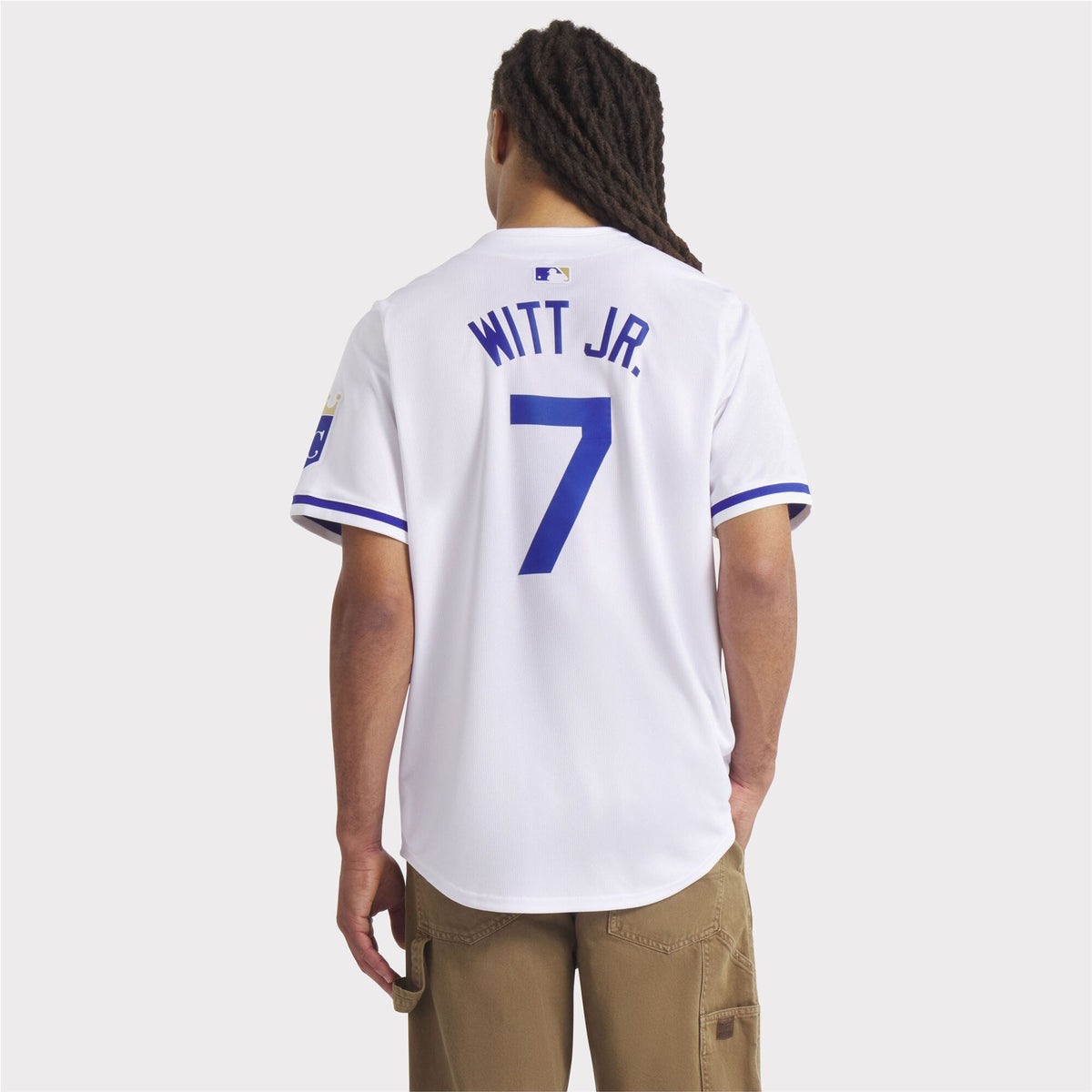 Kansas City Royals Bobby Witt Jr. White Home Limited Player Jersey product image 6, provided for visual reference and