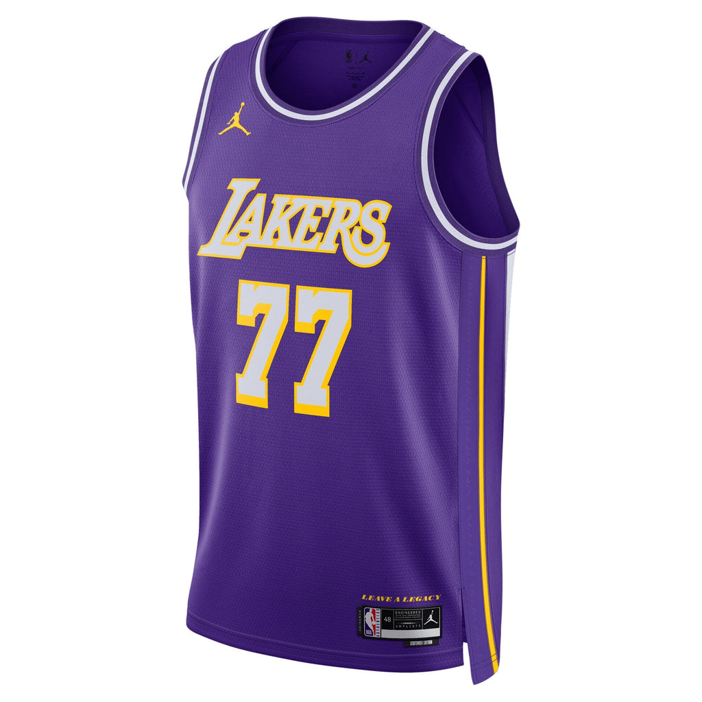 Los Angeles Lakers Statement Edition Swingman Jersey - Purple - Luka Doncic product image 3, provided for visual reference