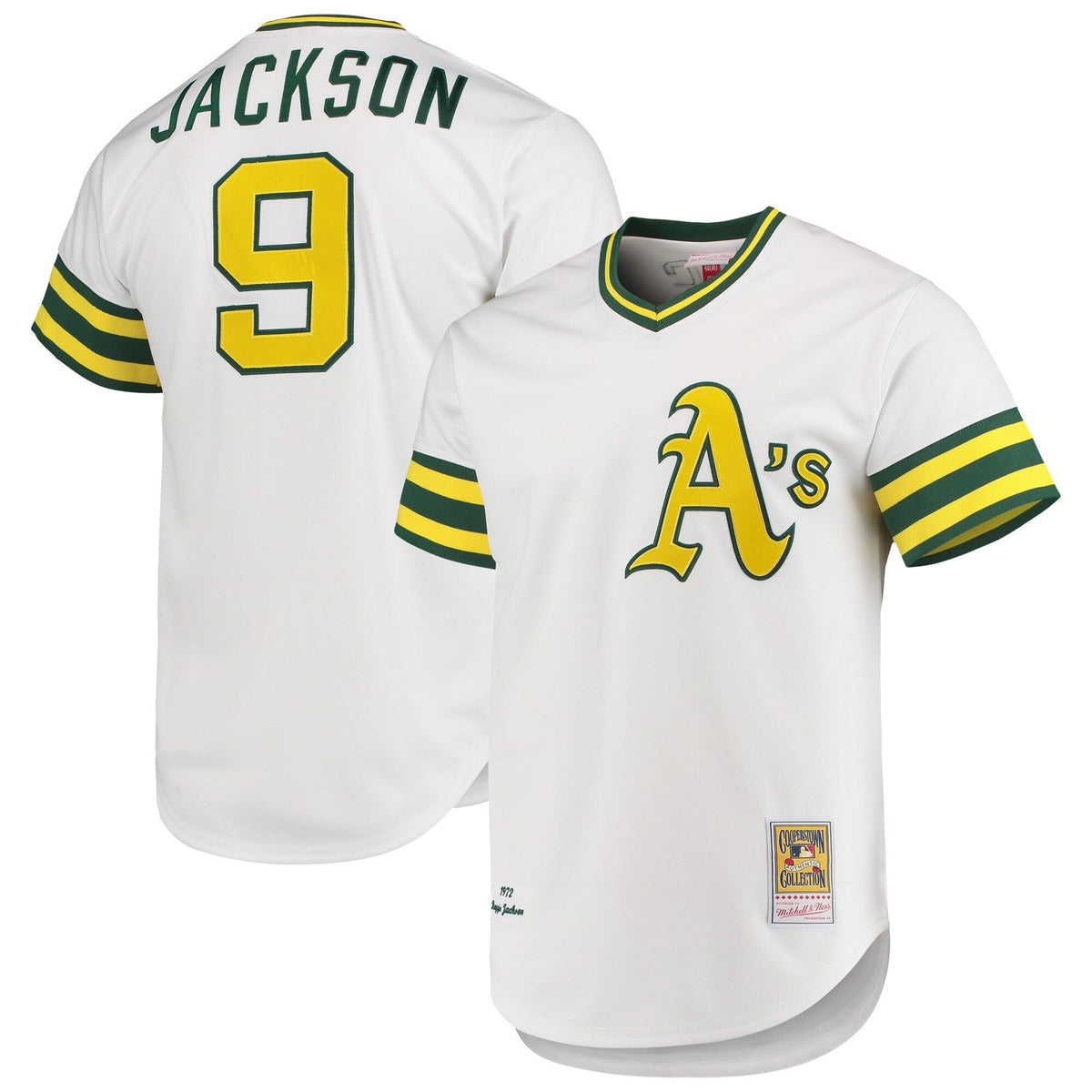 Athletics Reggie Jackson White 1972 Cooperstown Collection Authentic Jersey product image 2, provided for visual reference
