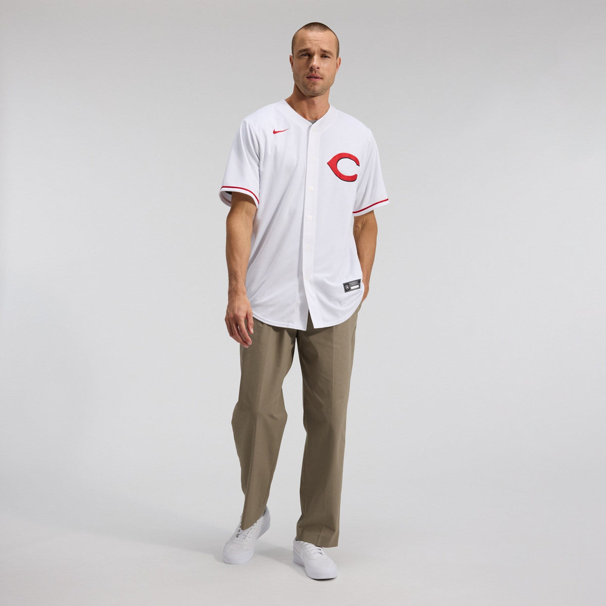 Cincinnati Reds Elly De La Cruz White Alternate 2 Replica Jersey product image 5, provided for visual reference and product