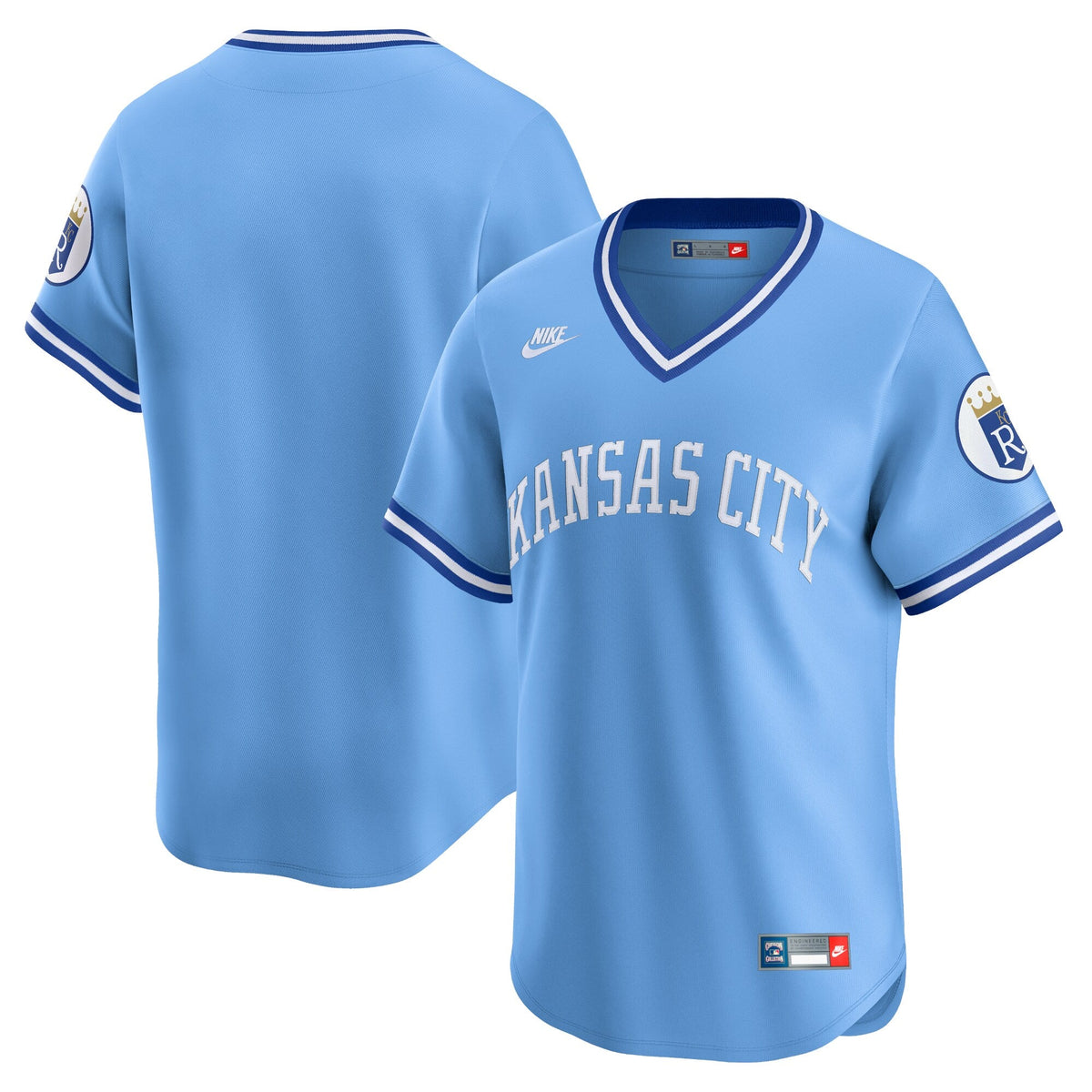 Kansas City Royals Light Blue Cooperstown Collection Limited Jersey product image 1, provided for visual reference and