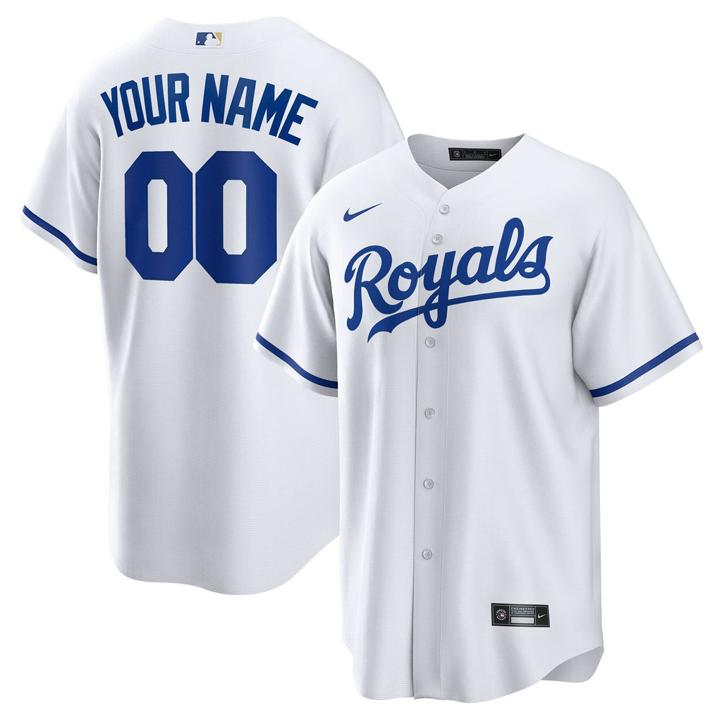 Kansas City Royals White Replica Custom Jersey product image 2, provided for visual reference and product detail review