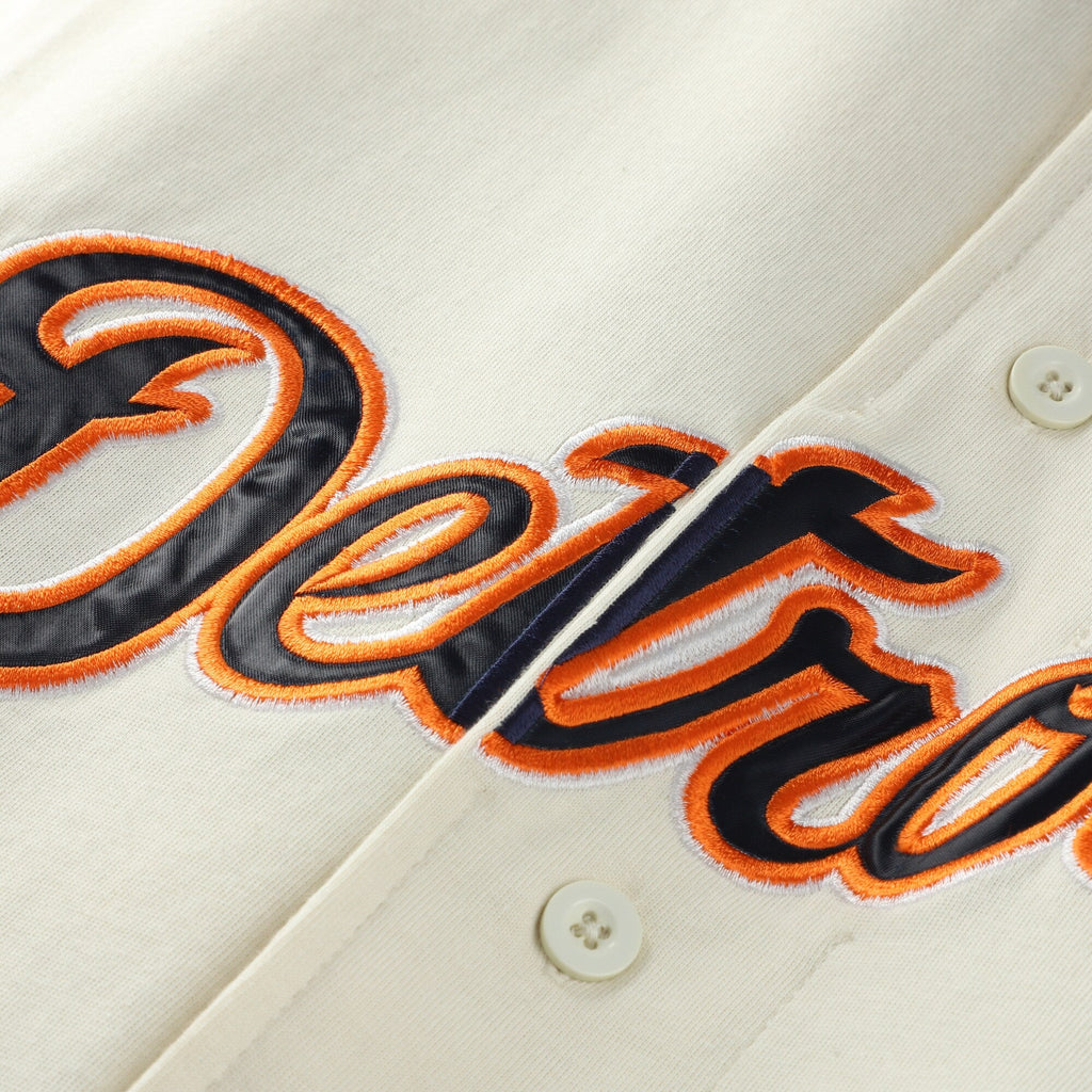 Detroit Tigers Cream/Navy Big & Tall Two-Color Fashion Jersey product image 5, provided for visual reference and product