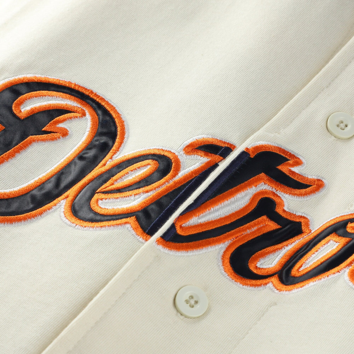 Detroit Tigers Cream/Navy Big & Tall Two-Color Fashion Jersey product image 5, provided for visual reference and product