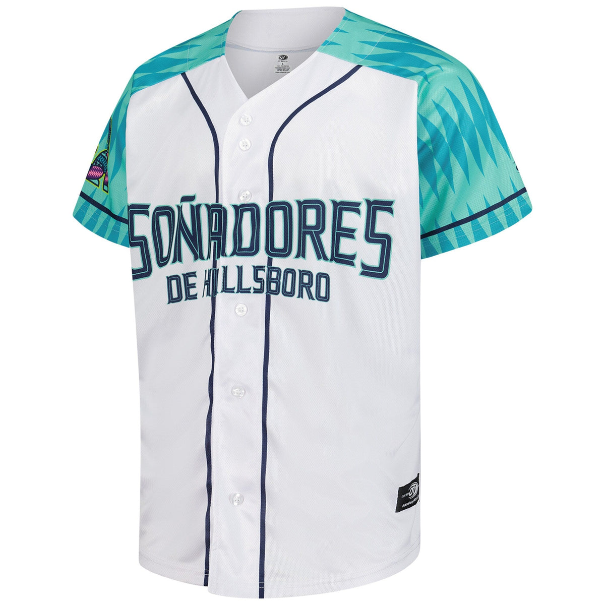 Hillsboro Hops White Copa Replica Jersey product image 2, provided for visual reference and product detail review