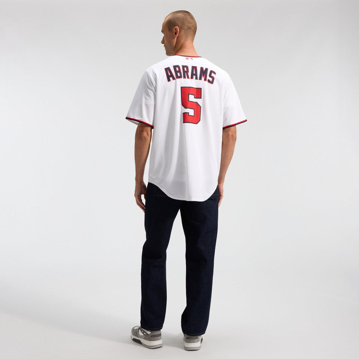 Washington Nationals CJ Abrams White Home Replica Jersey product image 6, provided for visual reference and product detail