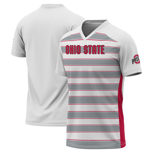 #1 Ohio State Buckeyes Lightweight Soccer Fashion Jersey - White product image 2, provided for visual reference and product