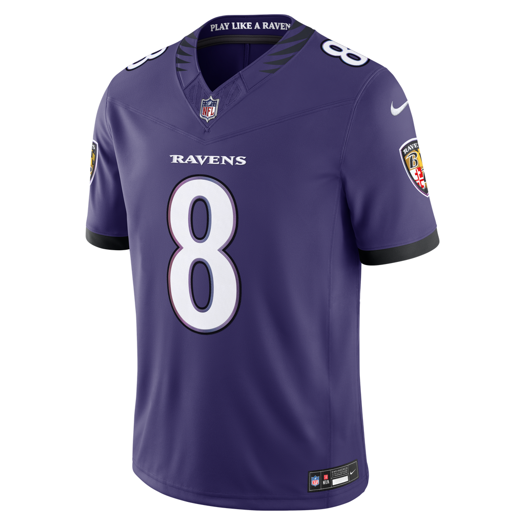 Baltimore Ravens Lamar Jackson Purple Team Vapor F.U.S.E. Stitched Limited Jersey product image 3, provided for visual