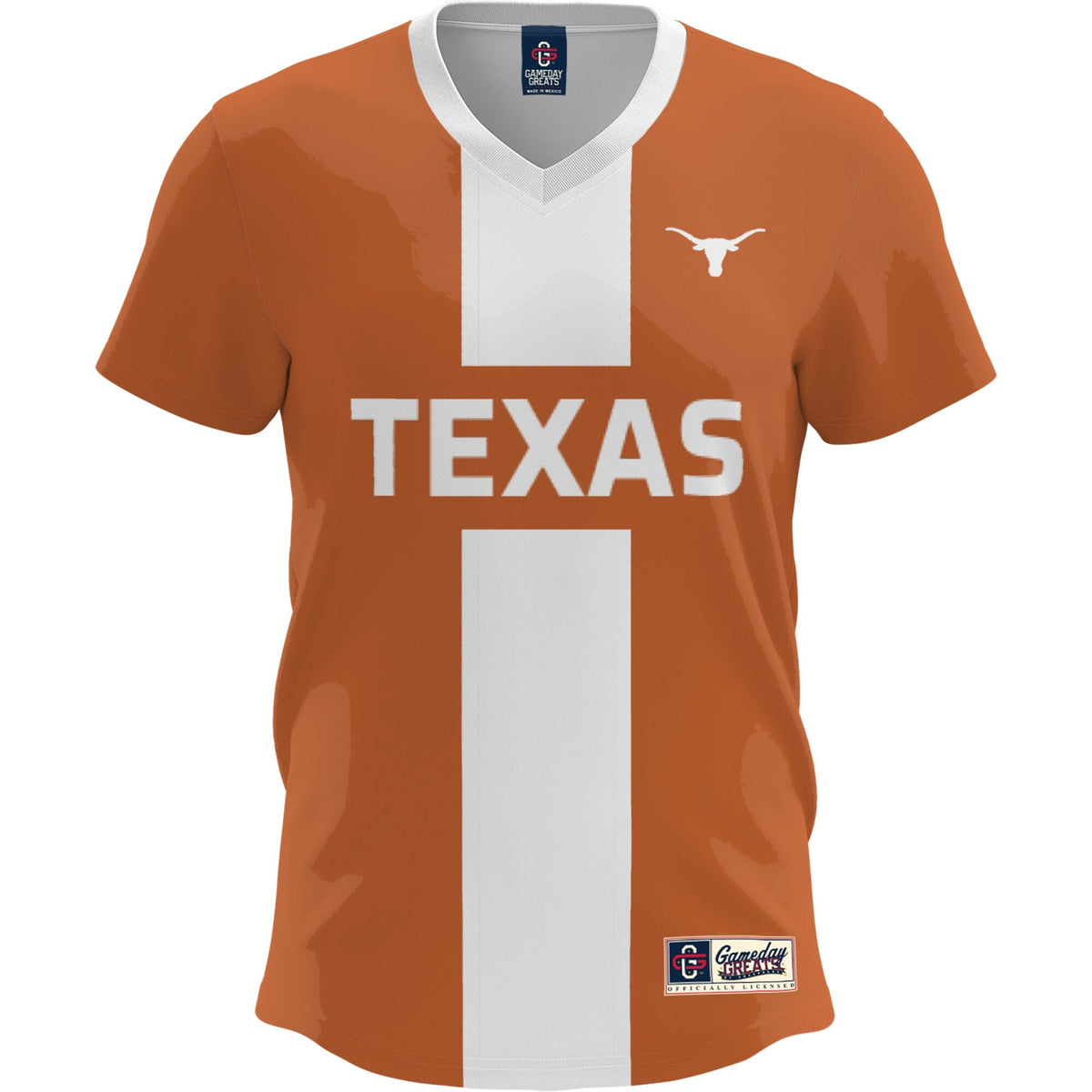 Texas Longhorns Lightweight Soccer Fashion Jersey - Burnt Orange product image 3, provided for visual reference and product