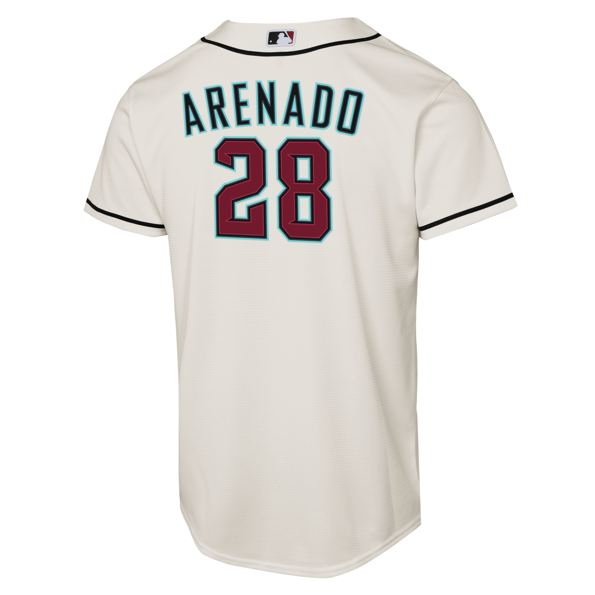 Male Arizona Diamondbacks Nolan Arenado White Home Replica Jersey product image 4, provided for visual reference and product