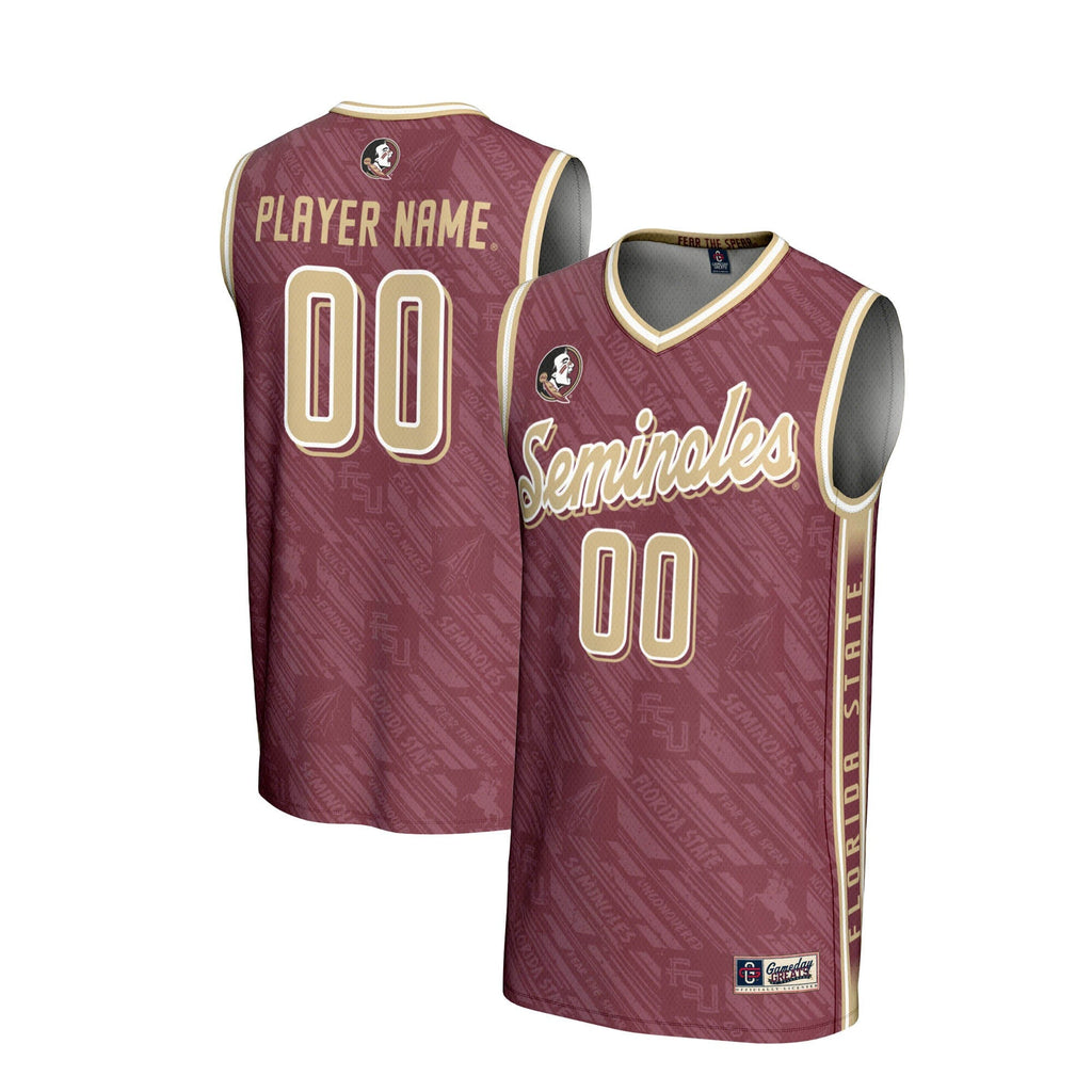 Florida State Seminoles NIL Pick-A-Player Basketball Highlight Print Lightweight Jersey - Garnet product image 2, provided