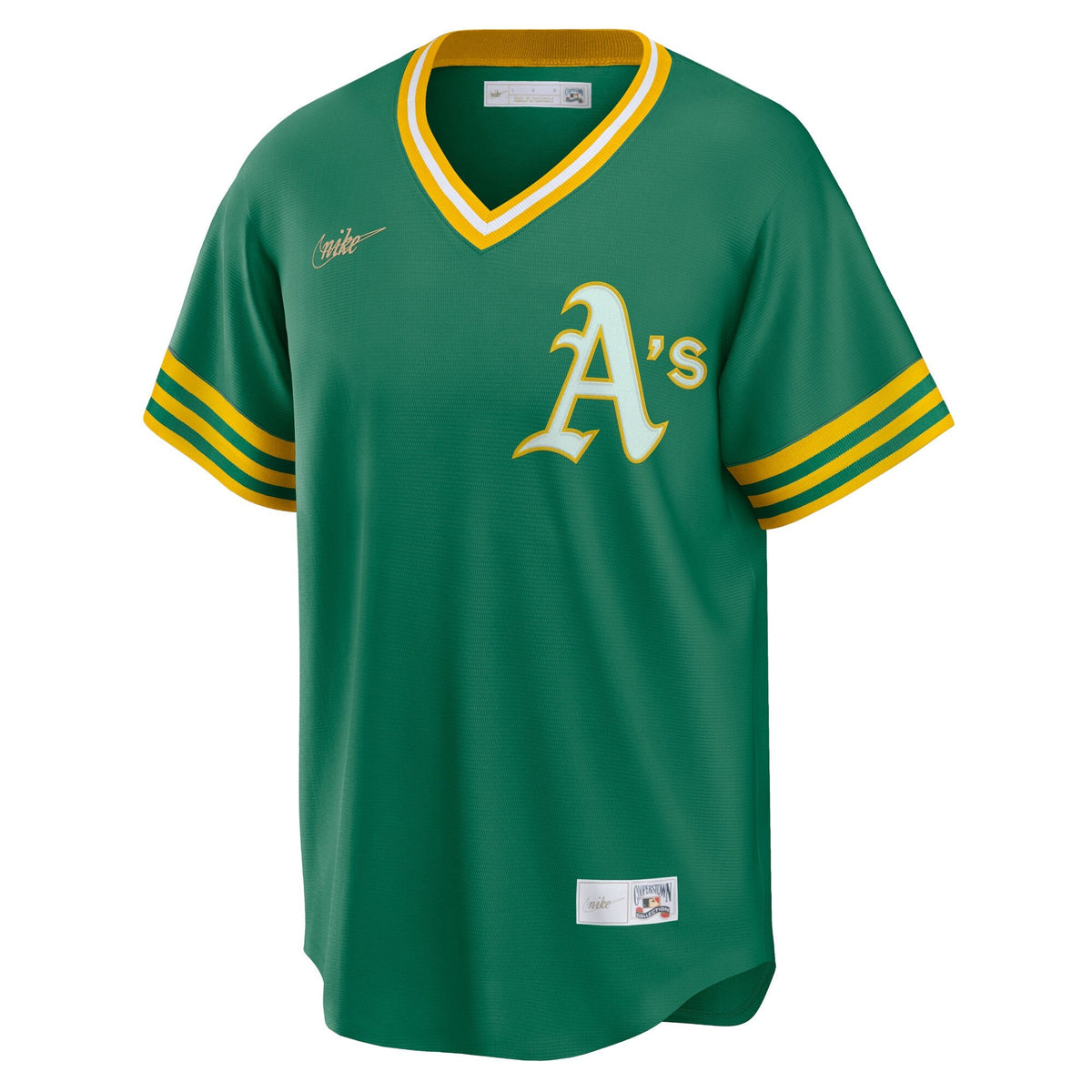 Athletics Reggie Jackson Kelly Green Road Cooperstown Collection Player Jersey product image 3, provided for visual