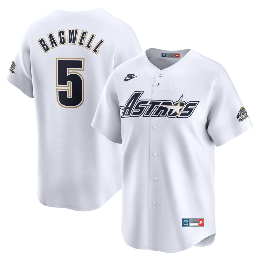 Houston Astros Jeff Bagwell White Throwback Cooperstown Collection Limited Jersey product image 1, provided for visual