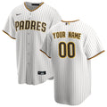 San Diego Padres White Home Replica Custom Jersey product image 1, provided for visual reference and product detail review