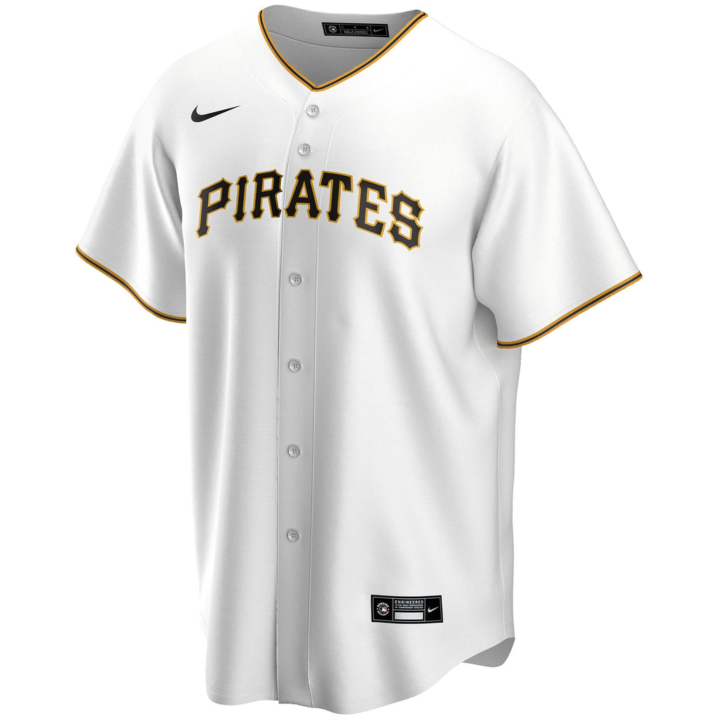 Pittsburgh Pirates White Home Replica Custom Jersey product image 3, provided for visual reference and product detail review