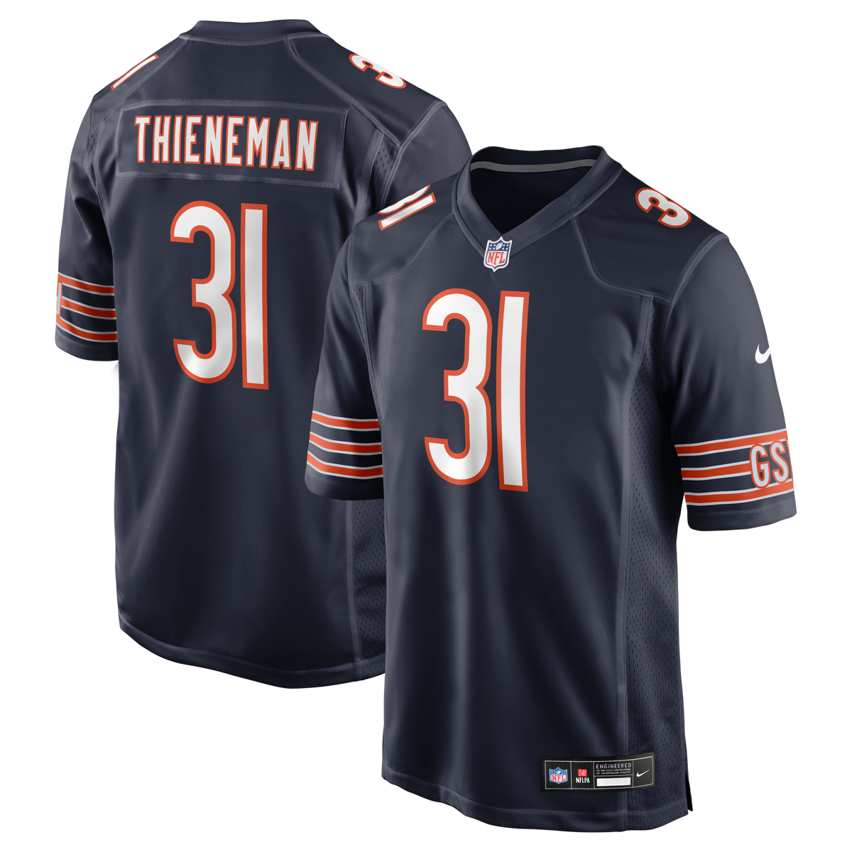 Chicago Bears Dillon Thieneman Navy 2026 NFL Draft First Round Pick No. 25 Team Game Jersey product image 2, provided for