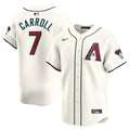 Arizona Diamondbacks Corbin Carroll White Home Limited Player Jersey product image 1, provided for visual reference and