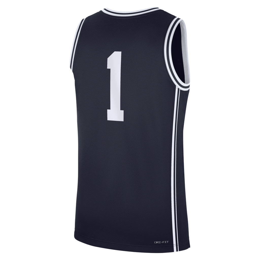Duke Blue Devils #1 Alternate Replica Basketball Jersey - Navy product image 4, provided for visual reference and product
