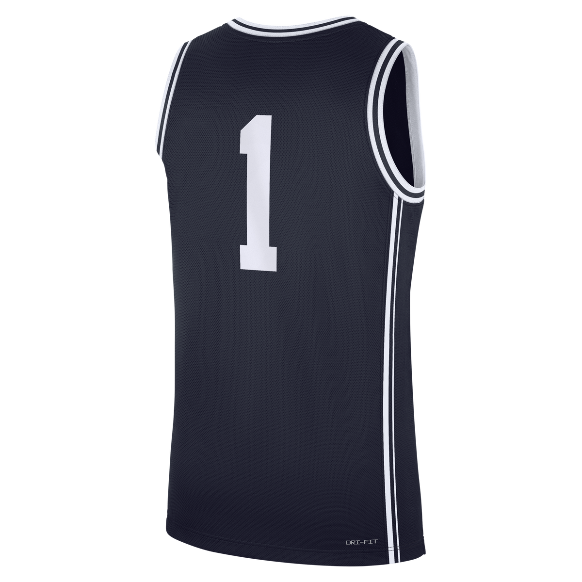 Duke Blue Devils #1 Alternate Replica Basketball Jersey - Navy product image 4, provided for visual reference and product