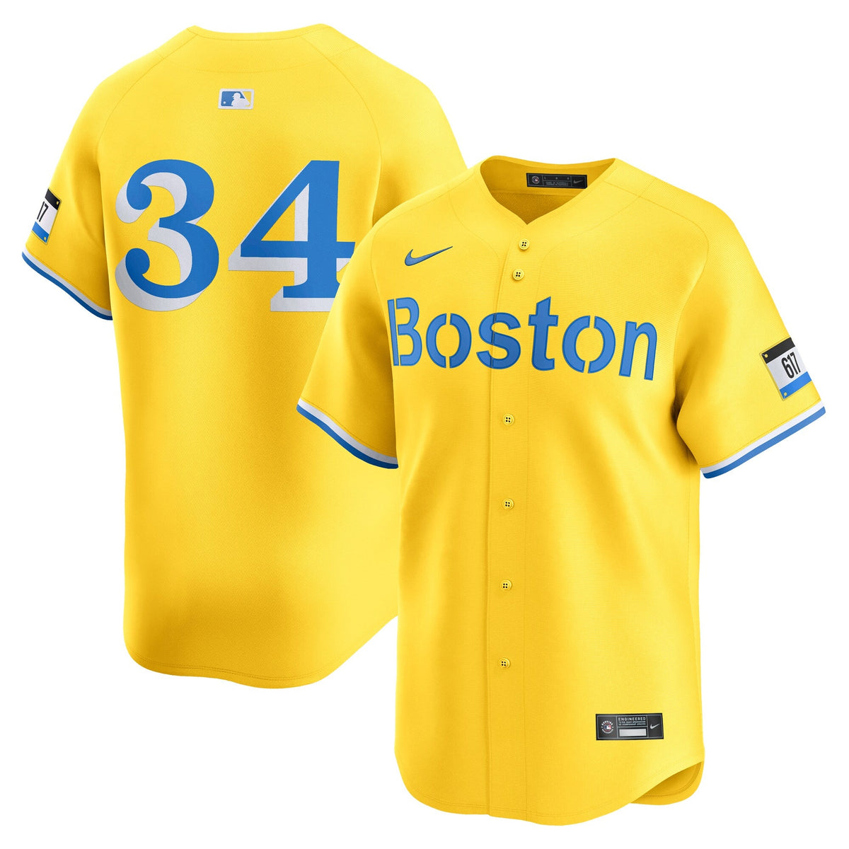 Boston Red Sox David Ortiz Gold City Connect Retired Player Jersey product image 1, provided for visual reference and