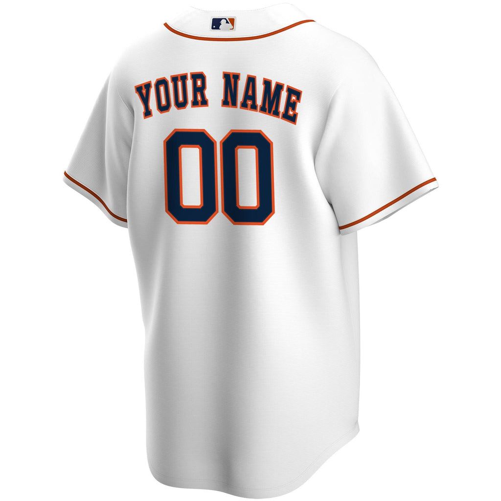 Houston Astros White Home Replica Custom Jersey product image 4, provided for visual reference and product detail review
