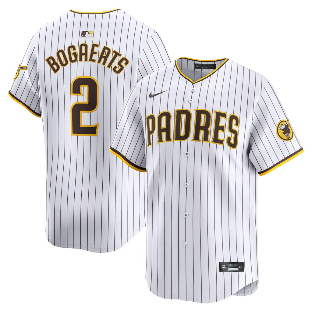 San Diego Padres Xander Bogaerts White Home Limited Player Jersey product image 1, provided for visual reference and product