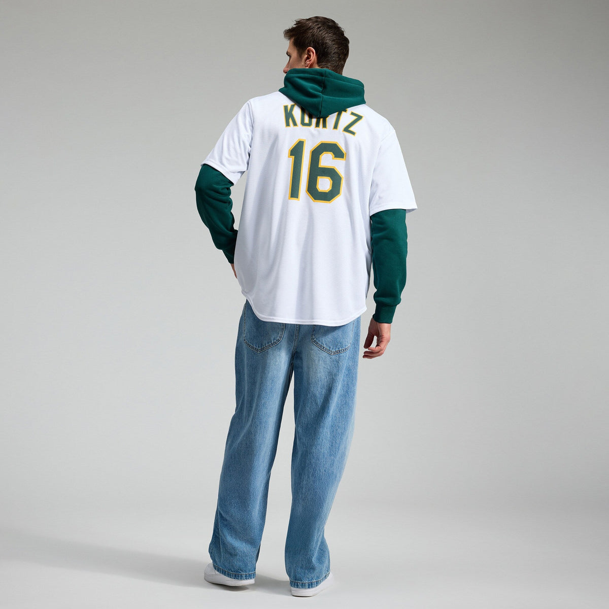 Athletics Nick Kurtz White Home Replica Player Jersey product image 8, provided for visual reference and product detail