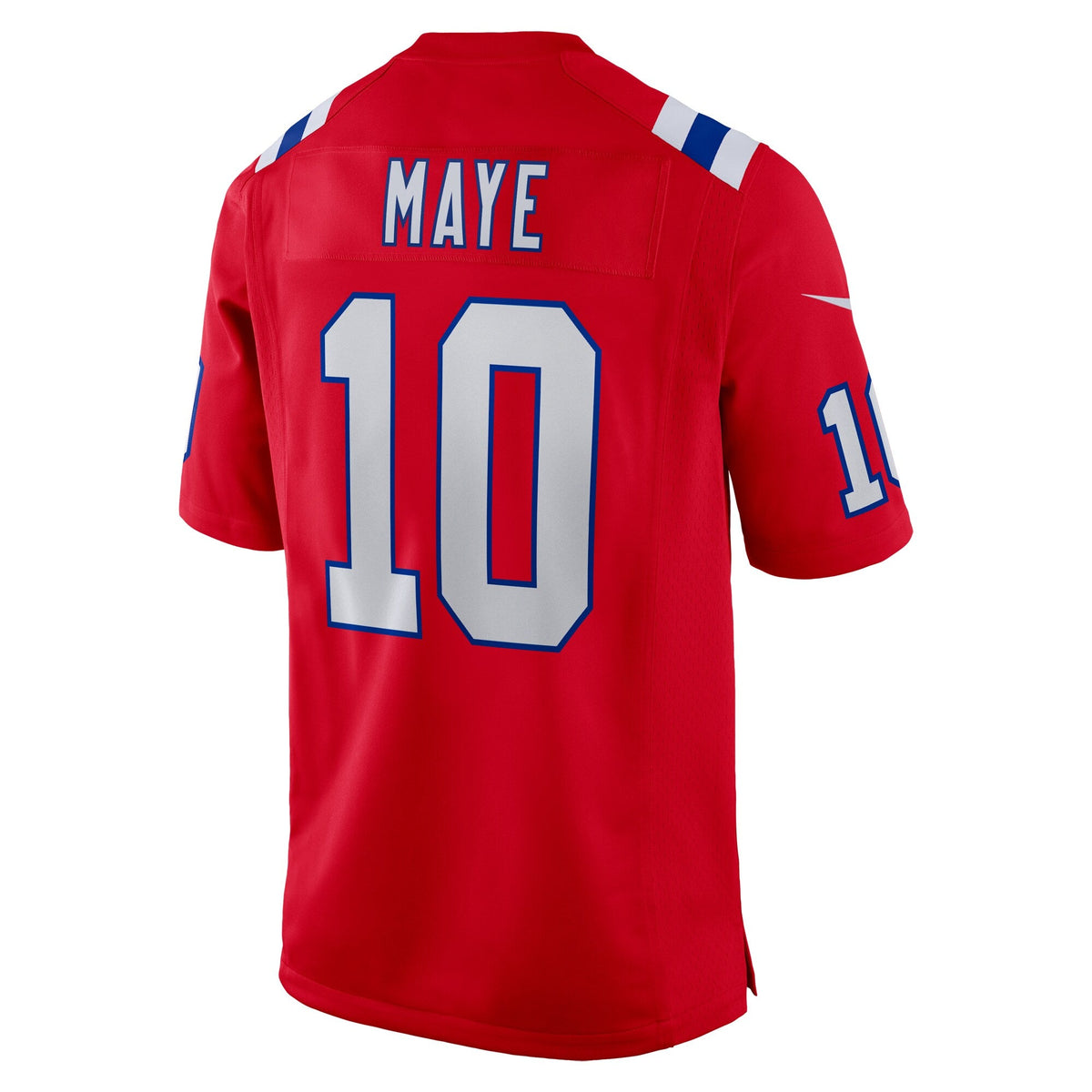 New England Patriots Drake Maye Red Player Game Jersey product image 4, provided for visual reference and product detail