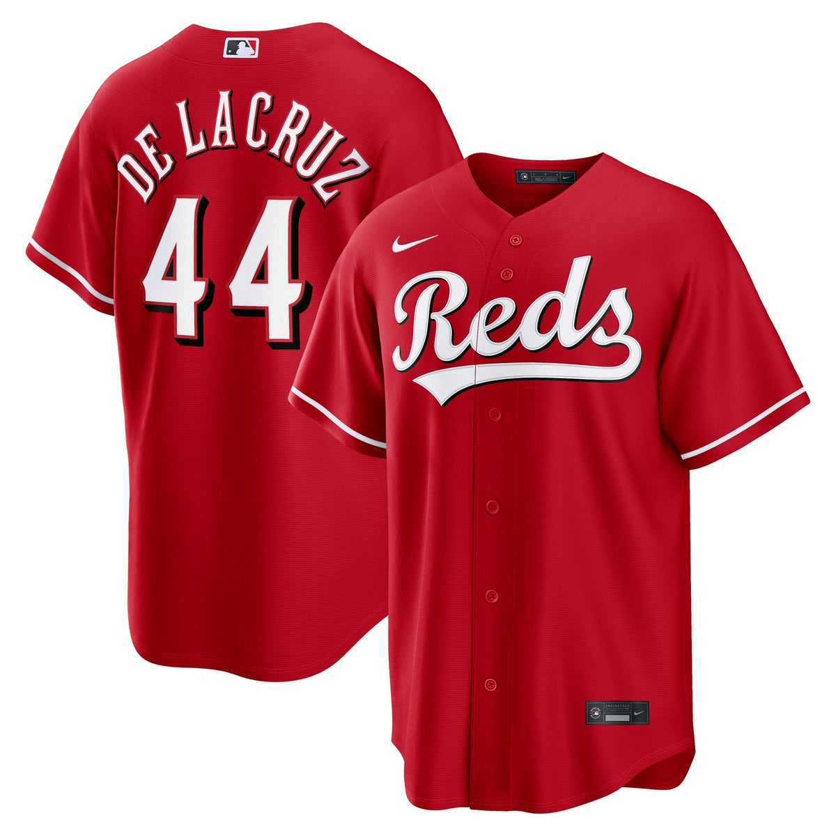 Cincinnati Reds Elly De La Cruz Red Alternate Replica Jersey product image 1, provided for visual reference and product