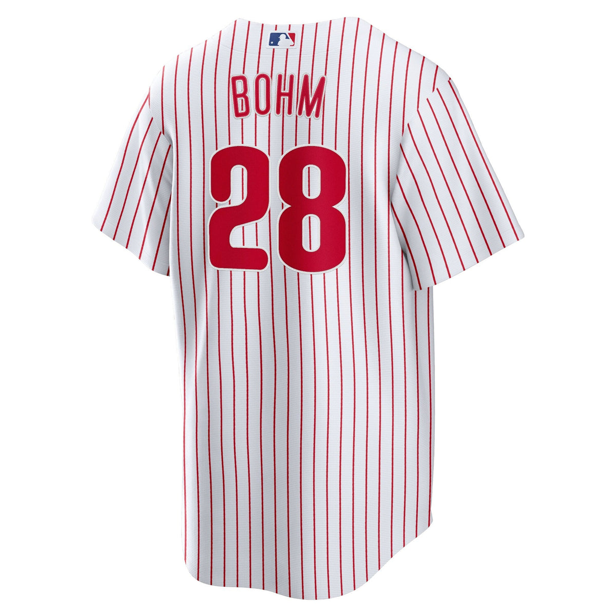 Philadelphia Phillies Alec Bohm White Replica Player Jersey product image 4, provided for visual reference and product