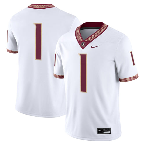 #1 Florida State Seminoles Game Jersey - White product image 1, provided for visual reference and product detail review