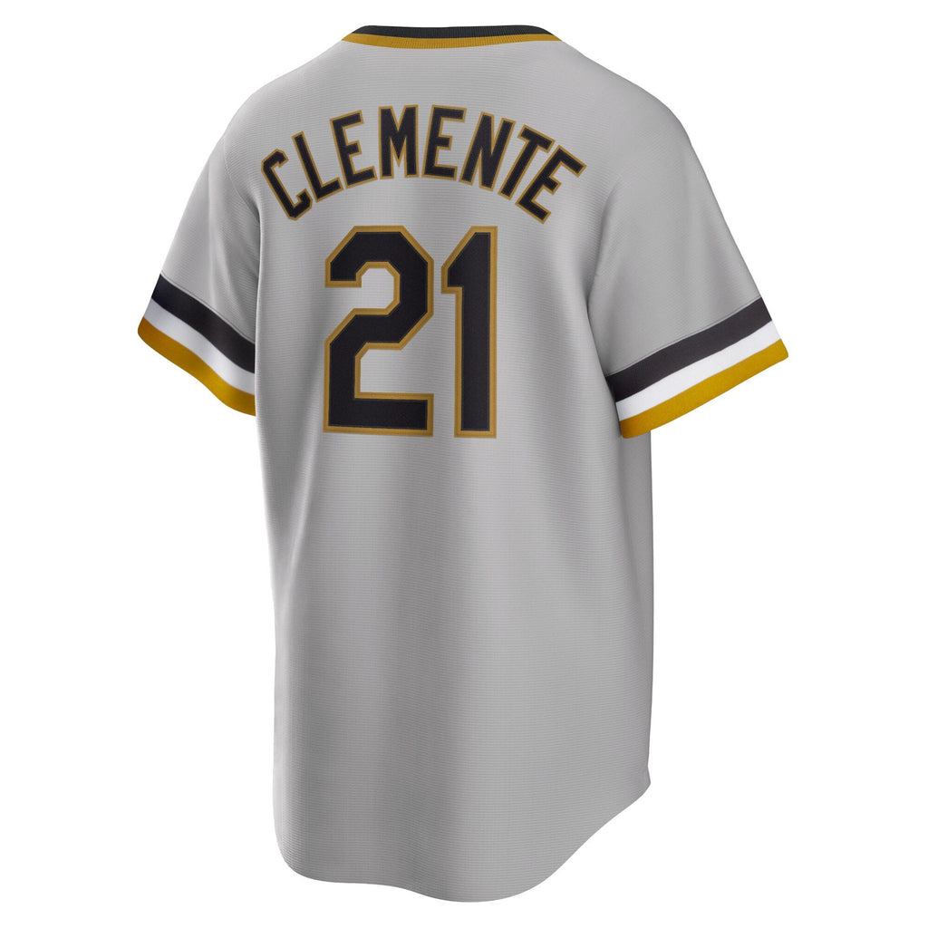 Pittsburgh Pirates Roberto Clemente Gray Road Cooperstown Collection Player Jersey product image 4, provided for visual