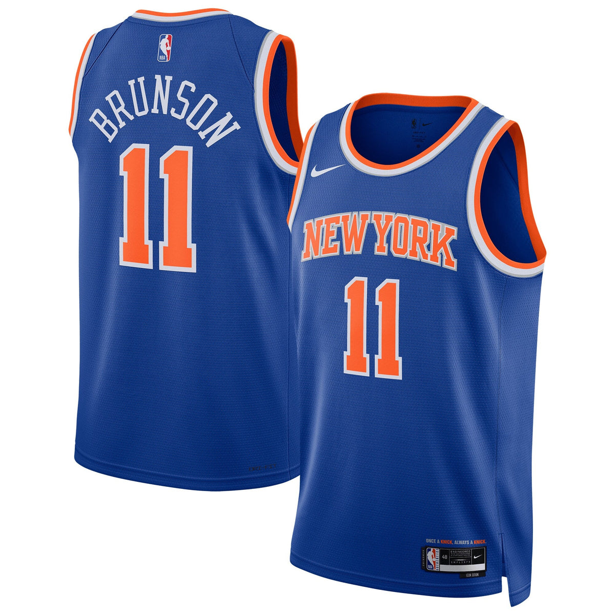 New York Knicks Replica Icon Swingman Jersey - Jalen Brunson product image 2, provided for visual reference and product