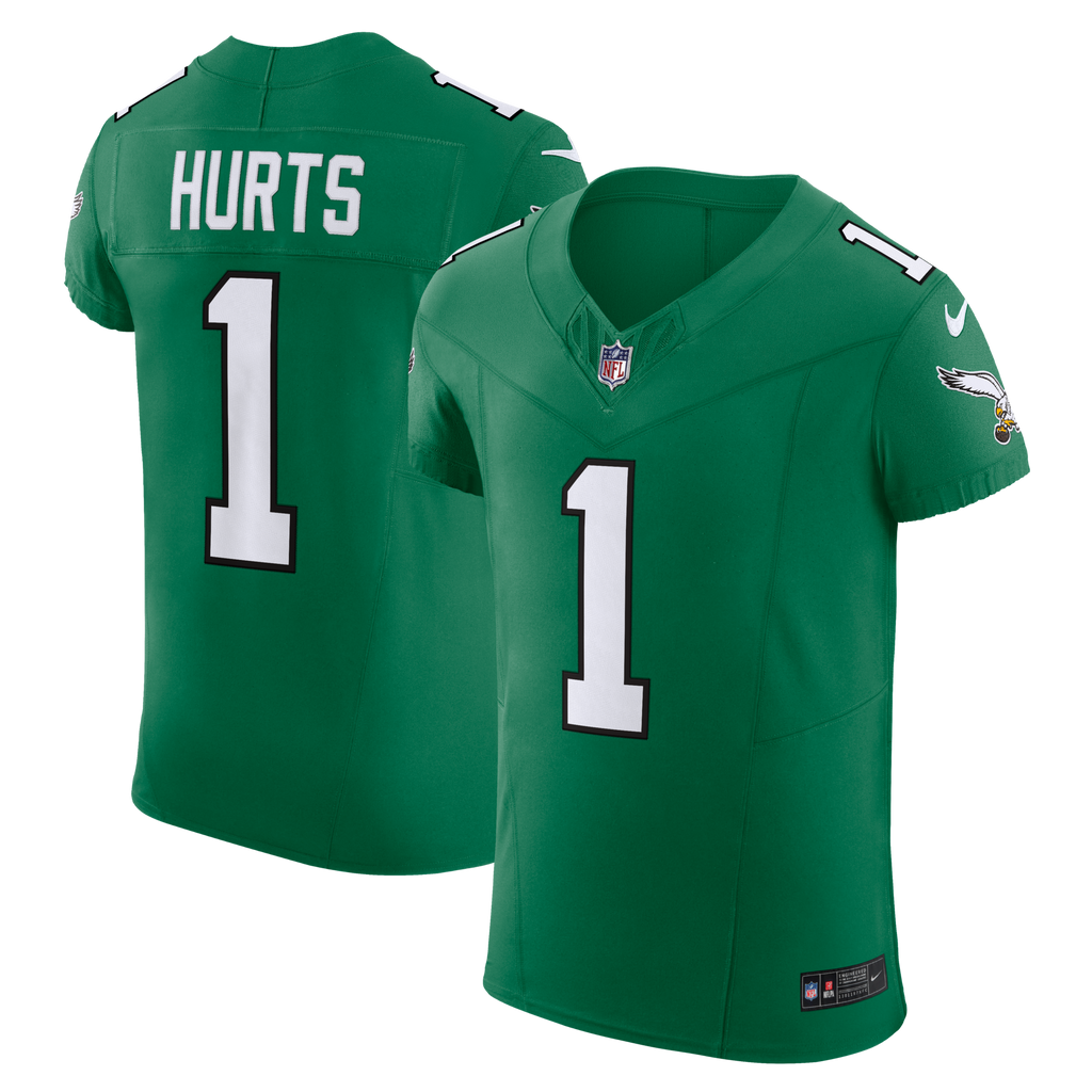Philadelphia Eagles Jalen Hurts Kelly Green Alternate Vapor F.U.S.E. Elite Jersey product image 1, provided for visual