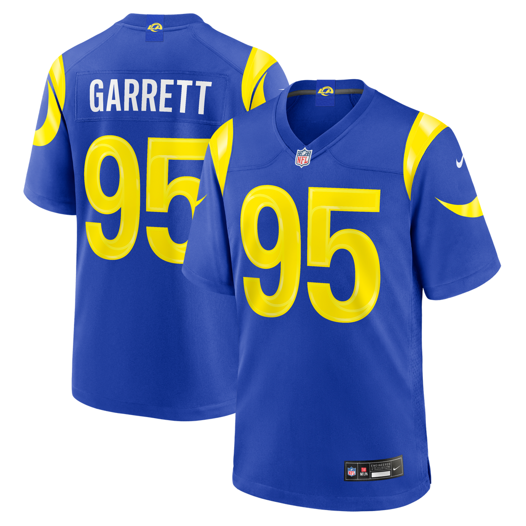 Los Angeles Rams Myles Garrett Royal Game Jersey product image 2, provided for visual reference and product detail review