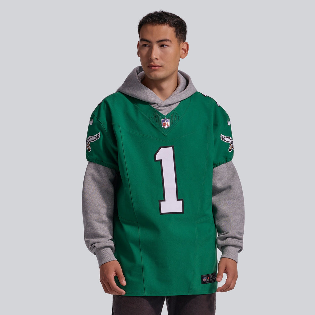 Philadelphia Eagles Jalen Hurts Kelly Green Alternate Vapor F.U.S.E. Elite Jersey product image 3, provided for visual