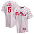 Philadelphia Phillies Bryson Stott White Replica Player Jersey product image 1, provided for visual reference and product
