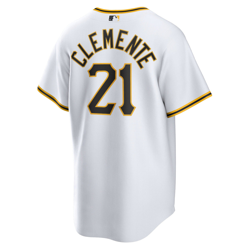 Pittsburgh Pirates Roberto Clemente White Home Replica Player Name Jersey product image 4, provided for visual reference and