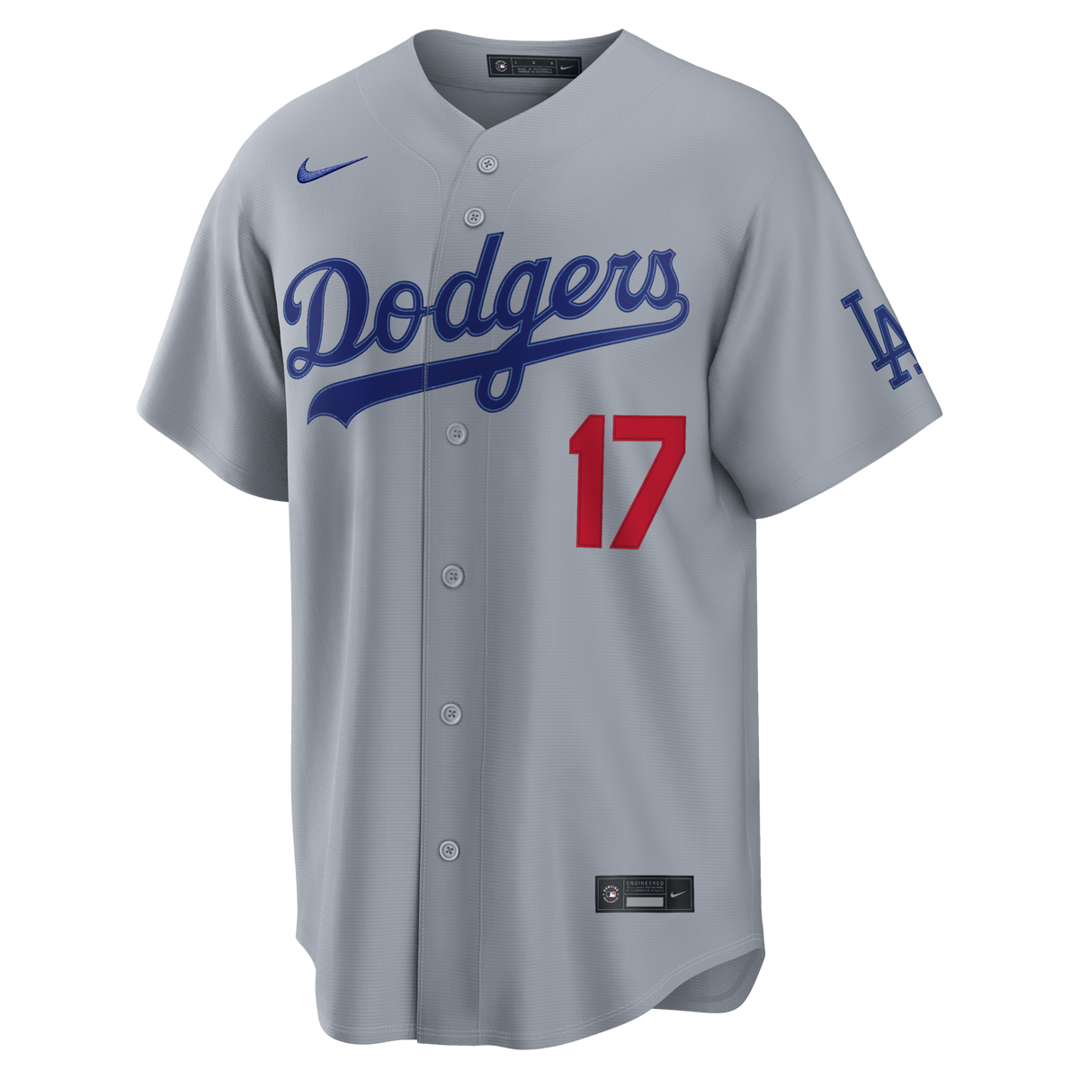 Los Angeles Dodgers Shohei Ohtani Gray Road Stadium Jersey product image 3, provided for visual reference and product detail