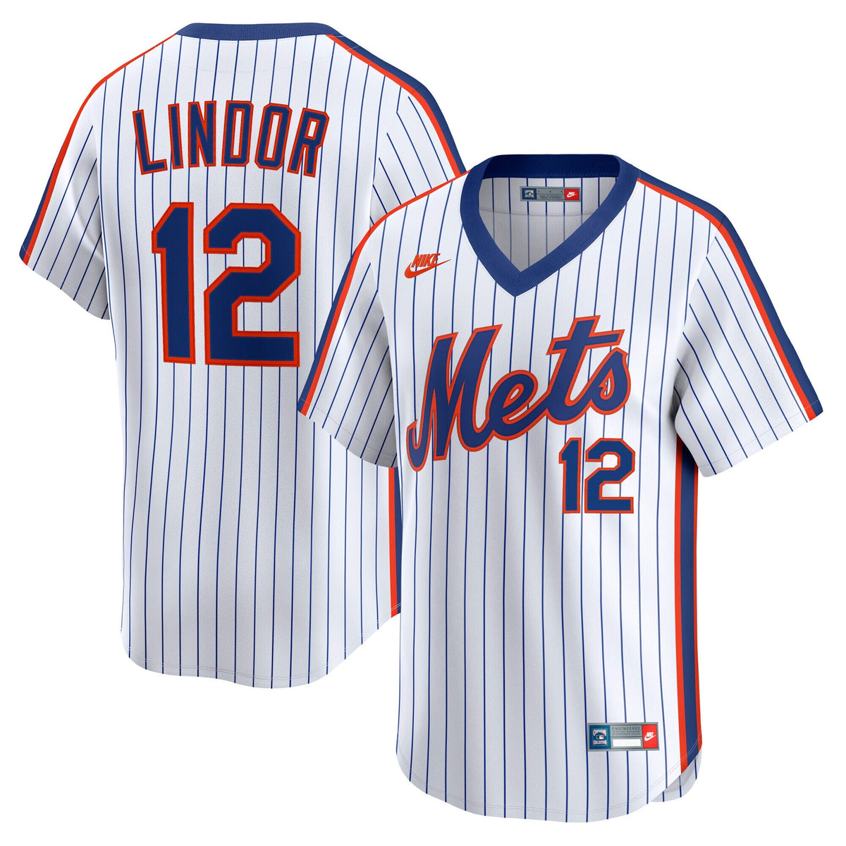 New York Mets Francisco Lindor White Throwback Cooperstown Collection Limited Jersey product image 1, provided for visual