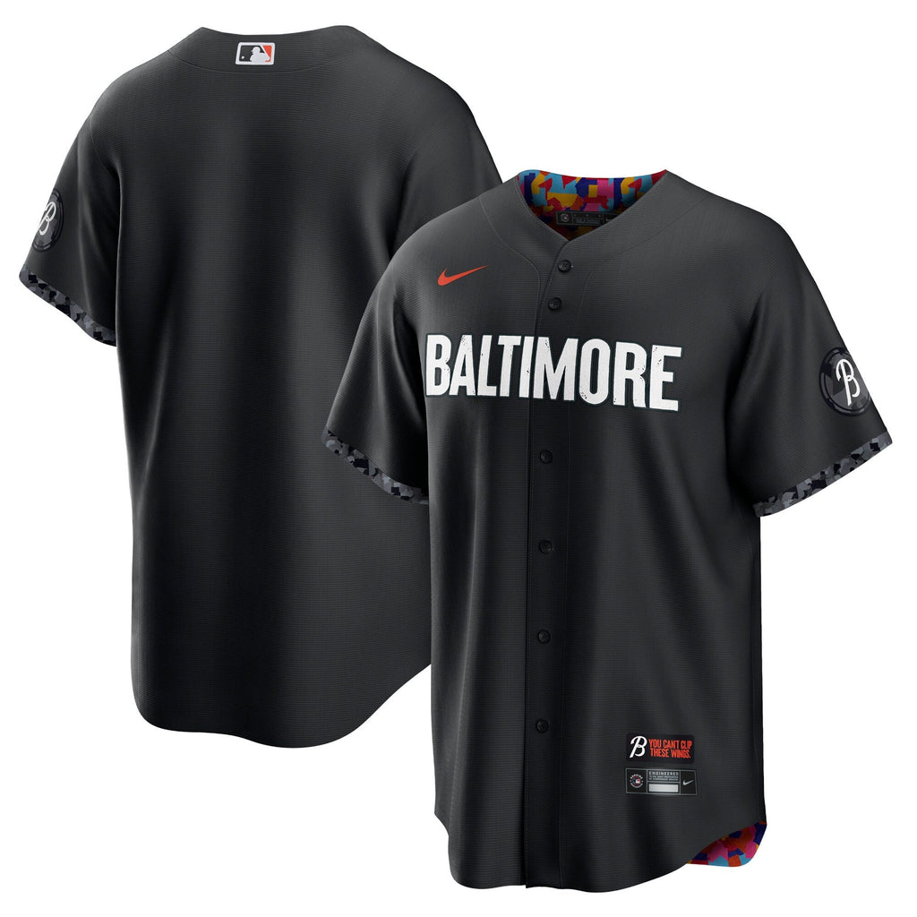 Baltimore Orioles Black City Connect Replica Jersey product image 2, provided for visual reference and product detail review