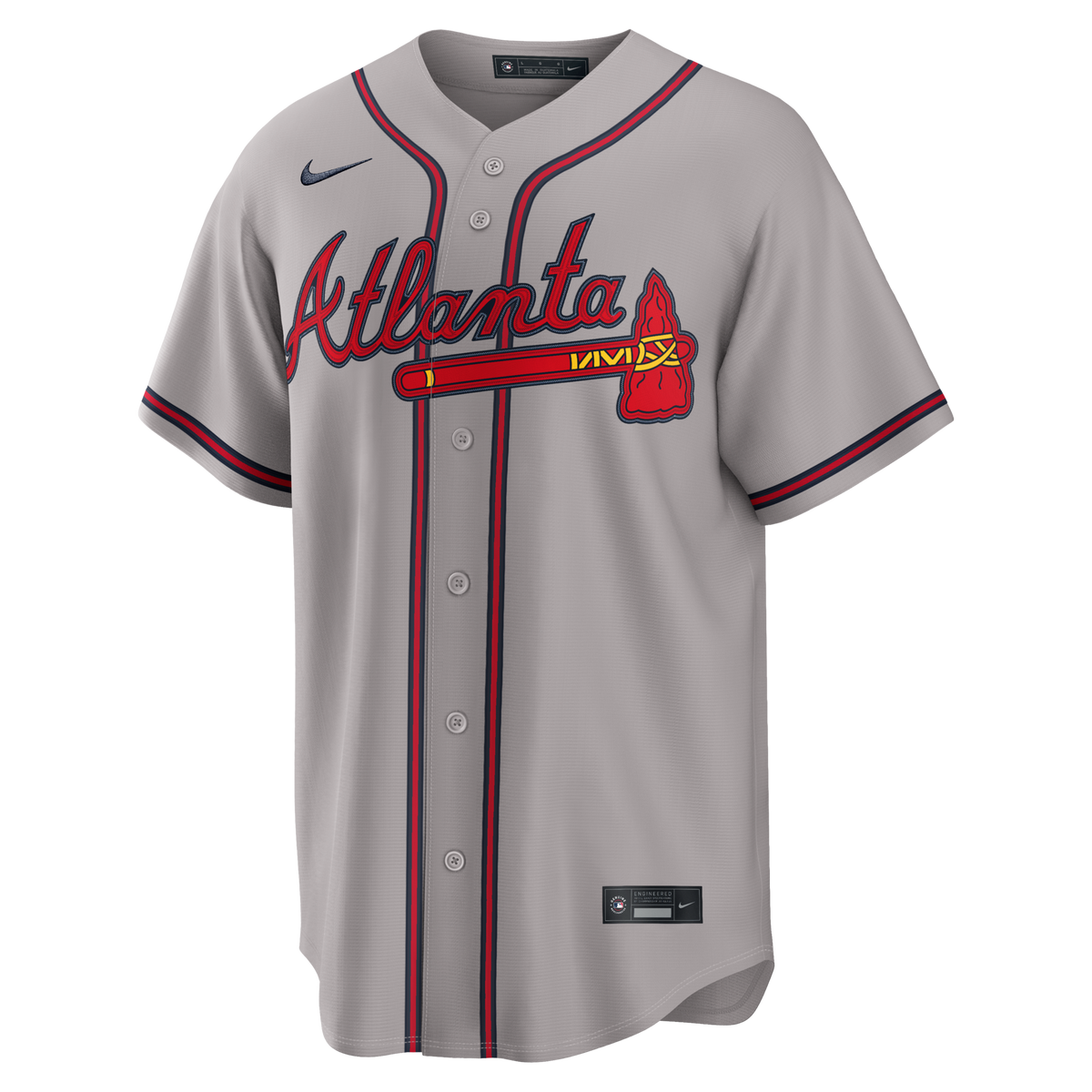 Atlanta Braves Ronald Acuña Jr. Gray Road Replica Jersey product image 3, provided for visual reference and product detail