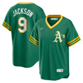Athletics Reggie Jackson Kelly Green Road Cooperstown Collection Player Jersey product image 1, provided for visual