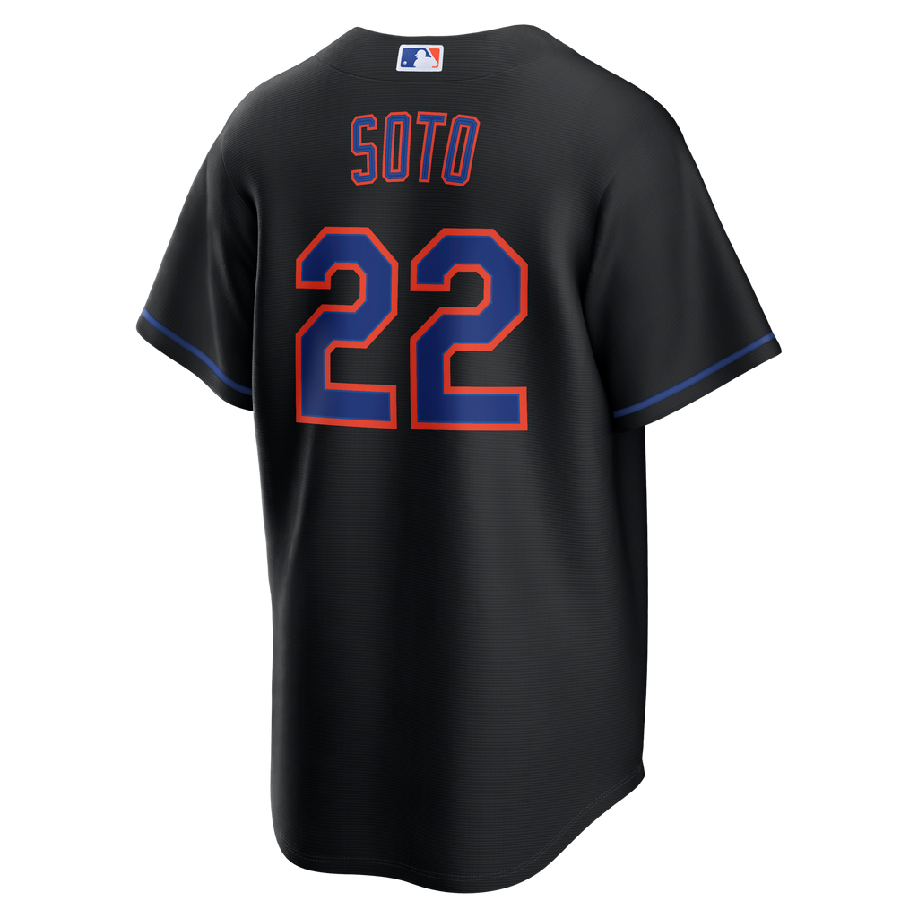 New York Mets Juan Soto Black Alternate Replica Jersey product image 4, provided for visual reference and product detail