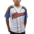 Myrtle Beach Pelicans White Copa Replica Jersey product image 1, provided for visual reference and product detail review