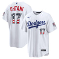 Fourth of July Los Angeles Dodgers Shohei Ohtani White USA 250 Stadium Jersey product image 1, provided for visual reference