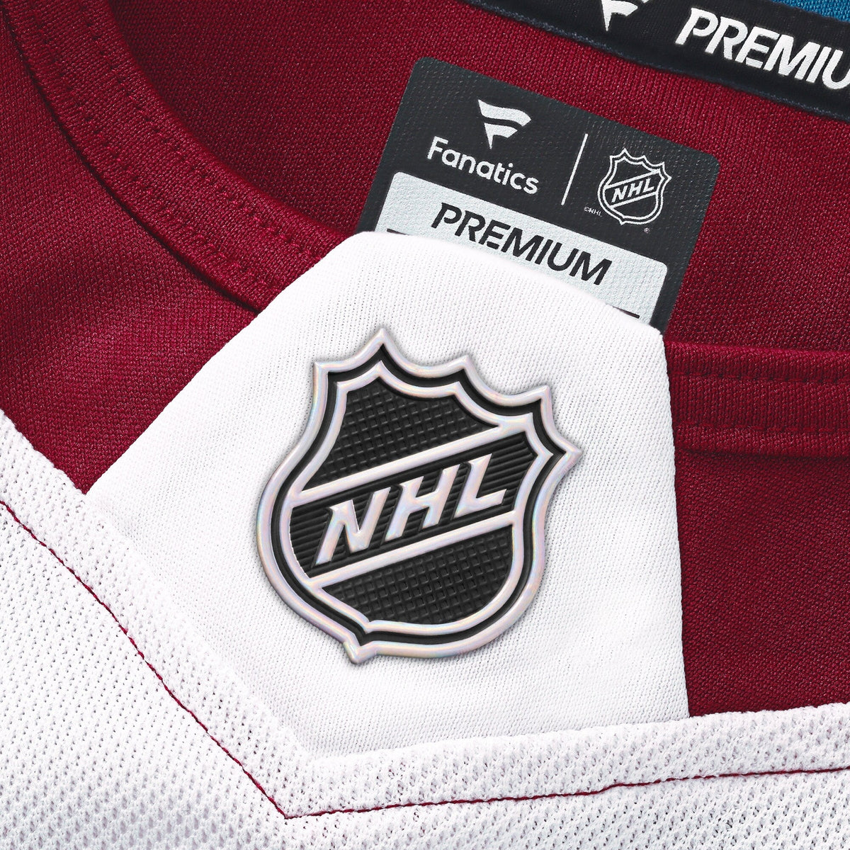 Colorado Avalanche Cale Makar White Away Premium Jersey product image 6, provided for visual reference and product detail