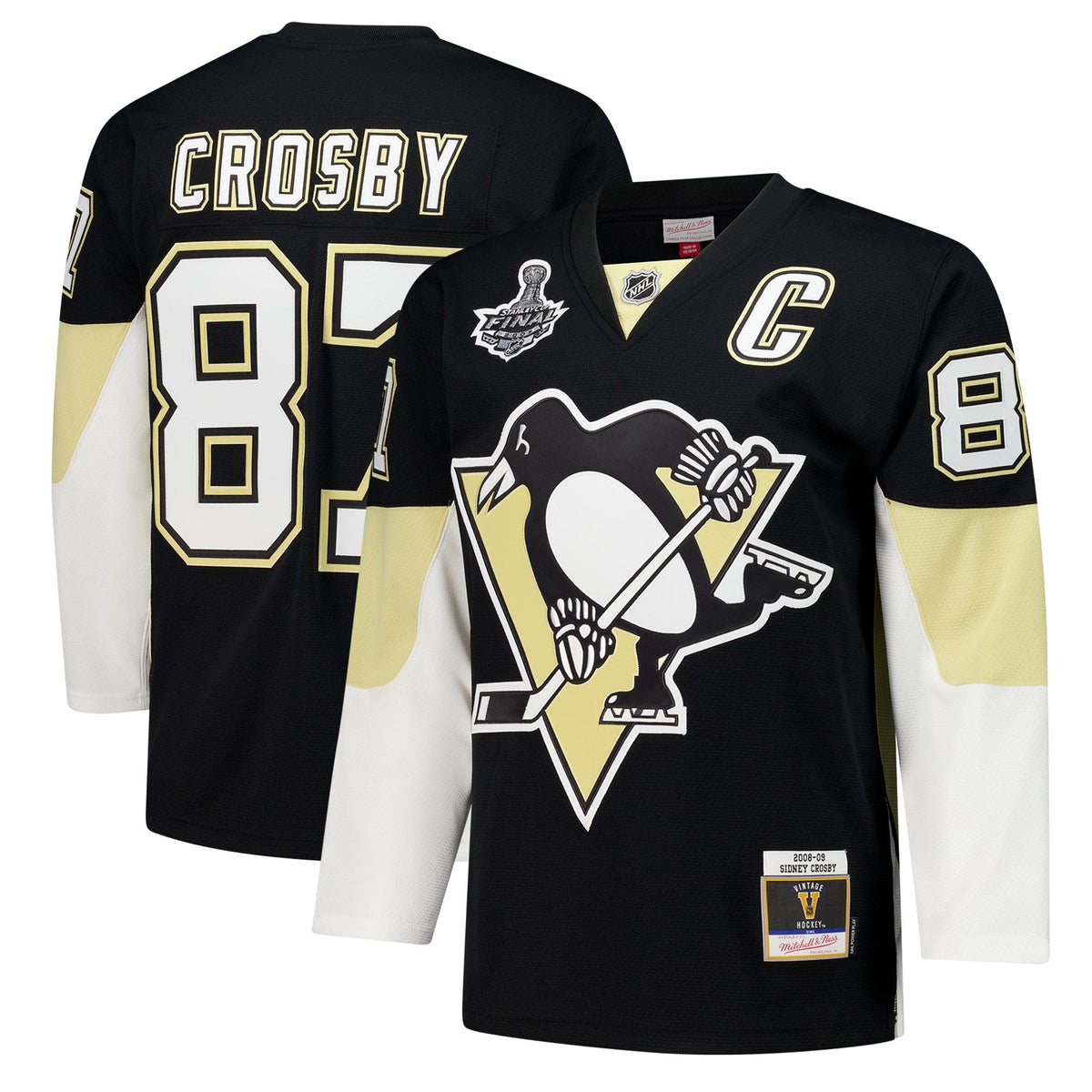Pittsburgh Penguins Sidney Crosby Black 2008-09 Power Play Jersey product image 2, provided for visual reference and product